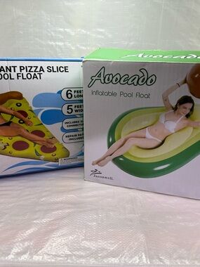 Avocado Inflatable Pool Float and pizza float no tags but new  $40 for both